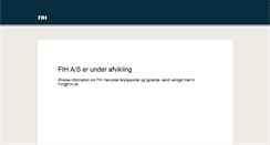 Desktop Screenshot of fih.dk